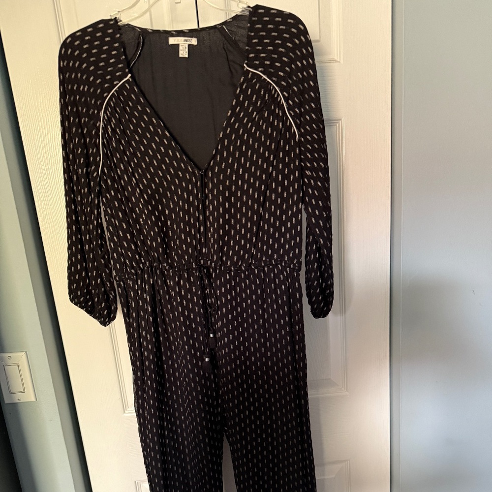 Black Dressy Long Sleeved Romper